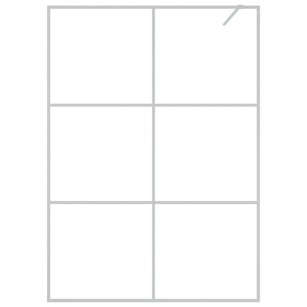 vidaXL Paravan duș walk-in argintiu 140x195 cm sticlă ESG transparentă