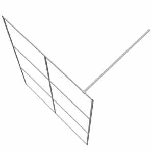Sprchová zástěna walk-in stříbrná 140 x 195 cm čiré ESG sklo - obrázek 5