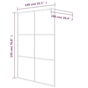 Sprchová zástěna walk-in stříbrná 140 x 195 cm čiré ESG sklo - obrázek 7