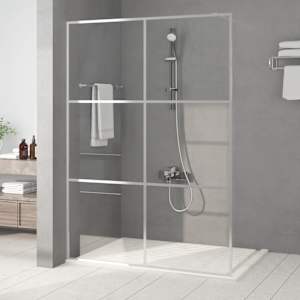 Sprchová zástěna walk-in stříbrná 140 x 195 cm čiré ESG sklo - obrázek 1