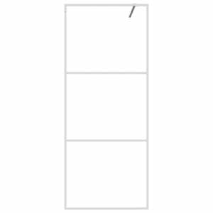 Sprchová zástěna walk-in bílá 80 x 195 cm čiré ESG sklo - obrázek 3