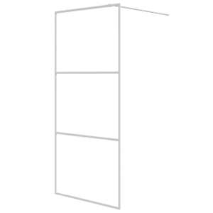 Sprchová zástěna walk-in bílá 90 x 195 cm čiré ESG sklo - obrázek 2
