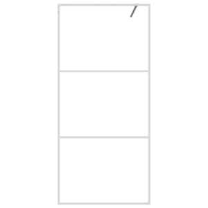 Sprchová zástěna walk-in bílá 90 x 195 cm čiré ESG sklo - obrázek 3