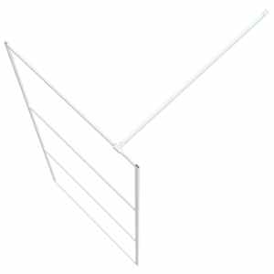 Sprchová zástěna walk-in bílá 90 x 195 cm čiré ESG sklo - obrázek 5