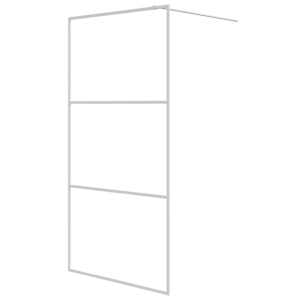 Sprchová zástěna walk-in bílá 100 x 195 cm čiré ESG sklo - obrázek 2