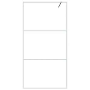 Sprchová zástěna walk-in bílá 100 x 195 cm čiré ESG sklo - obrázek 3