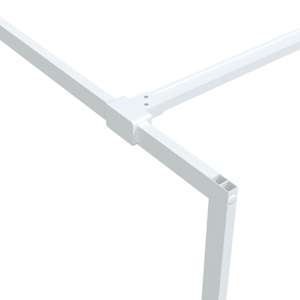 Sprchová zástěna walk-in bílá 100 x 195 cm čiré ESG sklo - obrázek 6