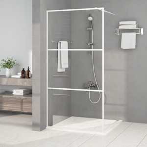 Sprchová zástěna walk-in bílá 100 x 195 cm čiré ESG sklo - obrázek 1