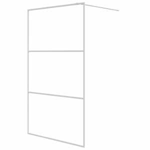 Sprchová zástěna walk-in bílá 115 x 195 cm čiré ESG sklo - obrázek 2