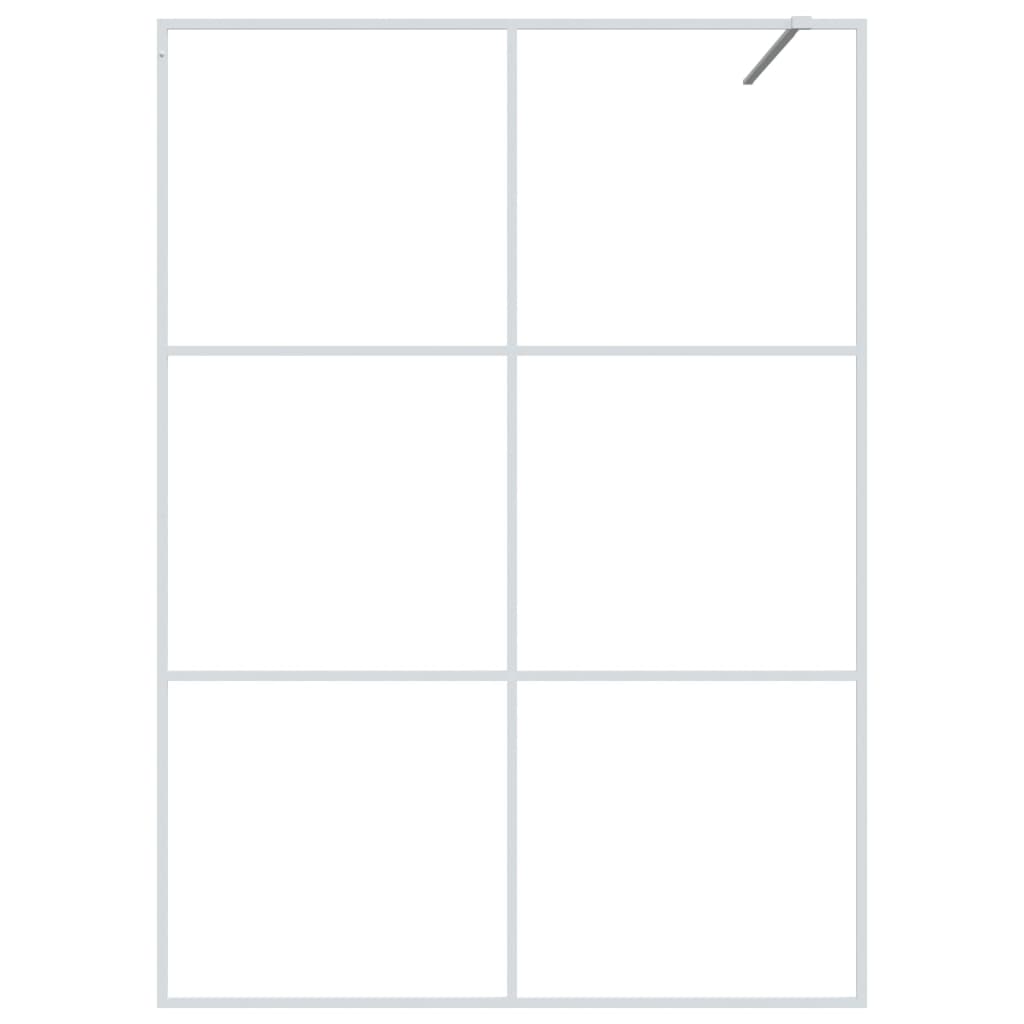 vidaXL Inloopdouchewand 140x195 cm transparant ESG-glas wit afbeelding