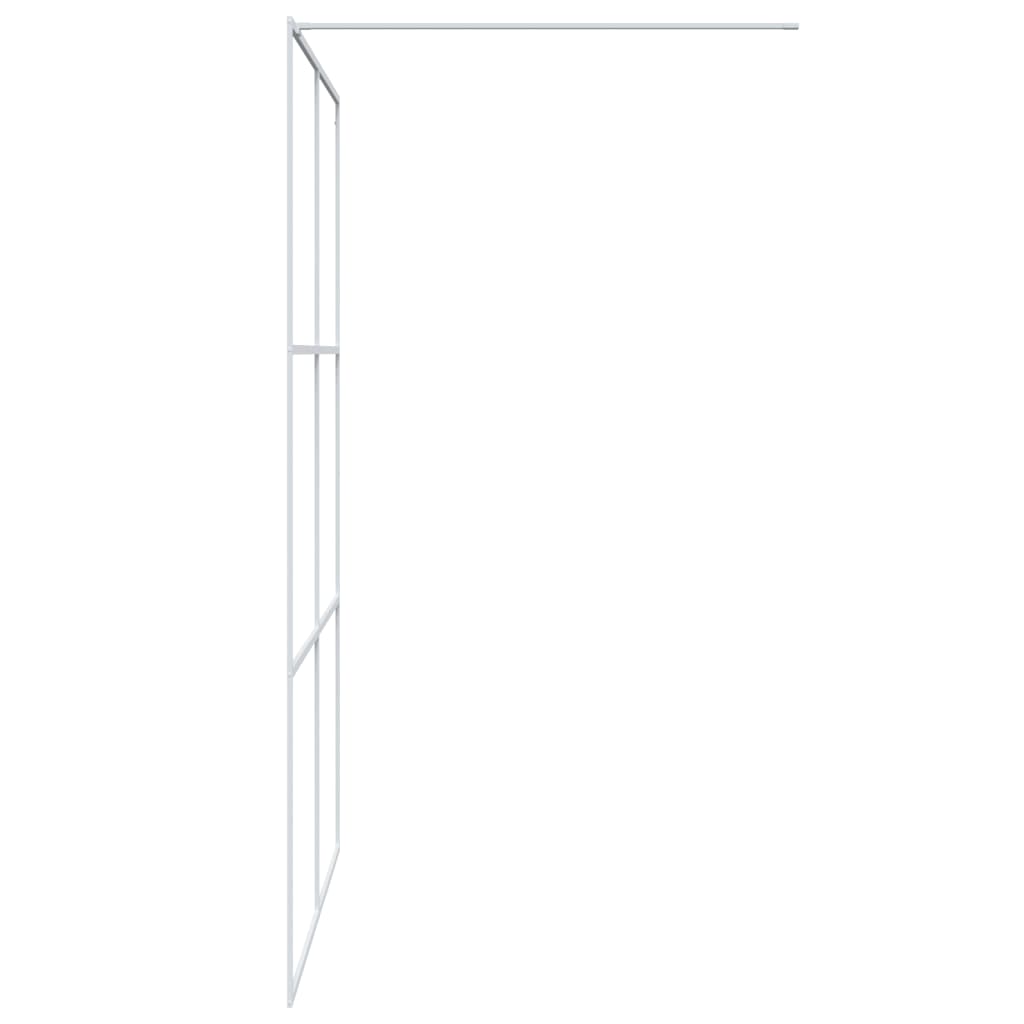 Fehér átlátszó ESG üveg zuhanyfal 140 x 195 cm 