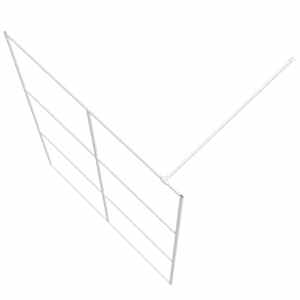 Sprchová zástěna walk-in bílá 140 x 195 cm čiré ESG sklo - obrázek 5