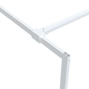 Sprchová zástěna walk-in bílá 140 x 195 cm čiré ESG sklo - obrázek 6