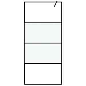 Sprchová zástěna walk-in černá 90x195 cm napůl mléčné ESG sklo - obrázek 3