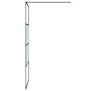 Sprchová zástěna walk-in černá 90x195 cm napůl mléčné ESG sklo - obrázek 4
