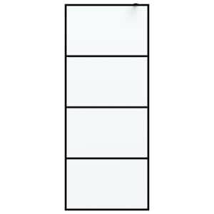 Sprchová zástěna walk-in černá 80 x 195 cm mléčné ESG sklo - obrázek 3