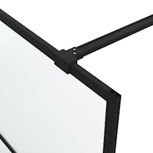 Sprchová zástěna walk-in černá 80 x 195 cm mléčné ESG sklo - obrázek 6