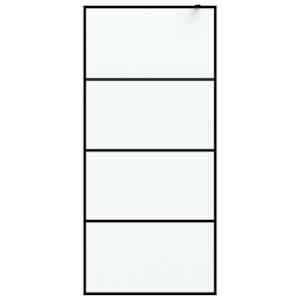 Sprchová zástěna walk-in černá 90 x 195 cm mléčné ESG sklo - obrázek 3