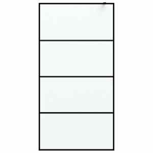 Sprchová zástěna walk-in černá 100 x 195 cm mléčné ESG sklo - obrázek 3