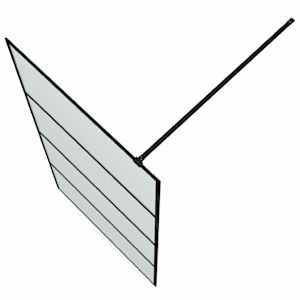 Sprchová zástěna walk-in černá 100 x 195 cm mléčné ESG sklo - obrázek 5