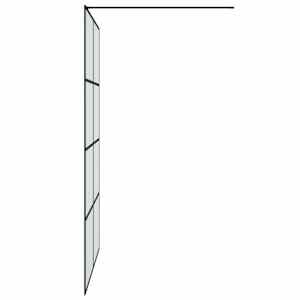 Sprchová zástěna walk-in černá 140 x 195 cm mléčné ESG sklo - obrázek 4