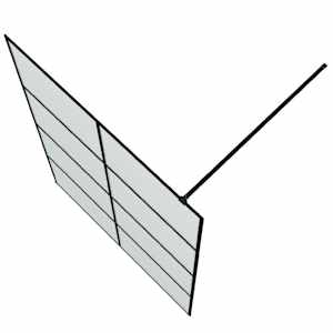 Sprchová zástěna walk-in černá 140 x 195 cm mléčné ESG sklo - obrázek 5