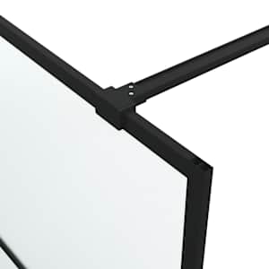Sprchová zástěna walk-in černá 140 x 195 cm mléčné ESG sklo - obrázek 6