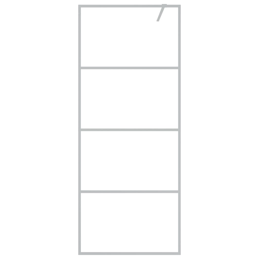vidaXL Paravan duș walk-in argintiu 80x195 cm sticlă ESG transparentă