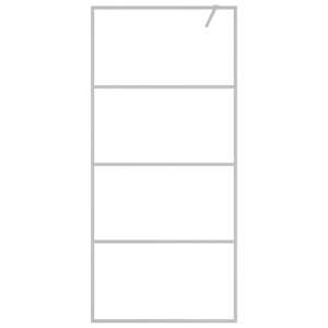 vidaXL Inloopdouchewand 90x195 cm transparant ESG-glas zilverkleurig