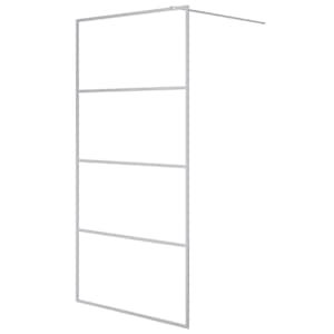 Sprchová zástěna walk-in stříbrná 100 x 195 cm čiré ESG sklo - obrázek 2
