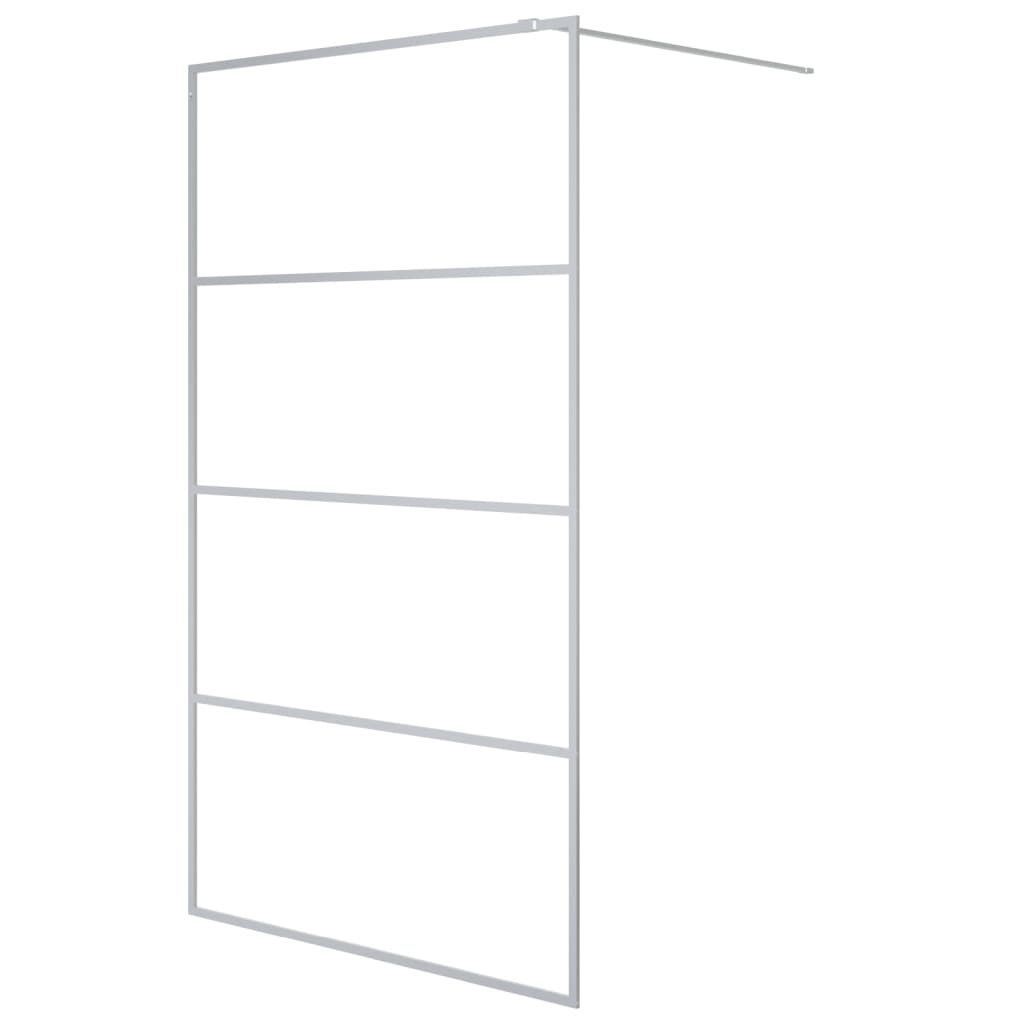 vidaXL Sprchová zástěna walk-in stříbrná 115 x 195 cm čiré ESG sklo