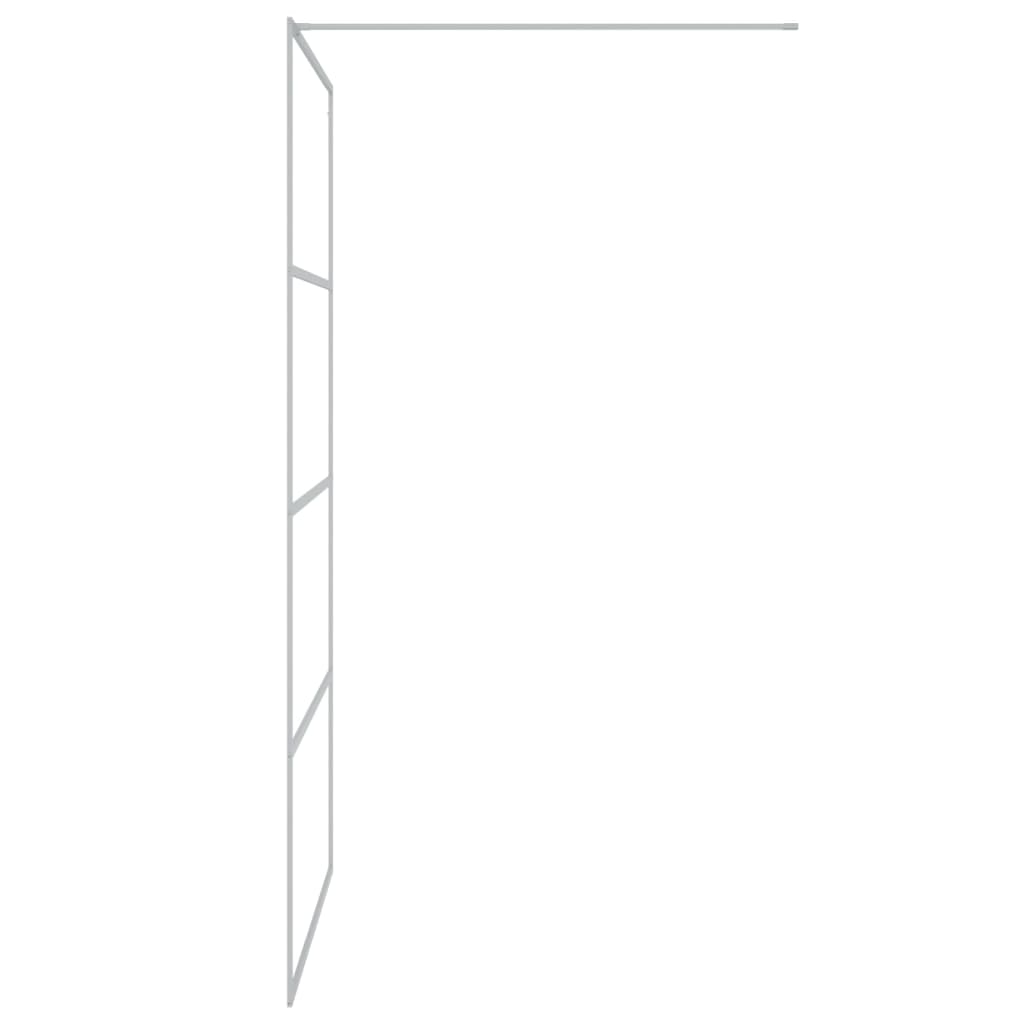 Ezüstszínű átlátszó ESG üveg zuhanyfal 115x195 cm 