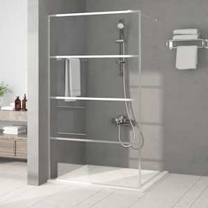 Sprchová zástěna walk-in stříbrná 115 x 195 cm čiré ESG sklo - obrázek 1