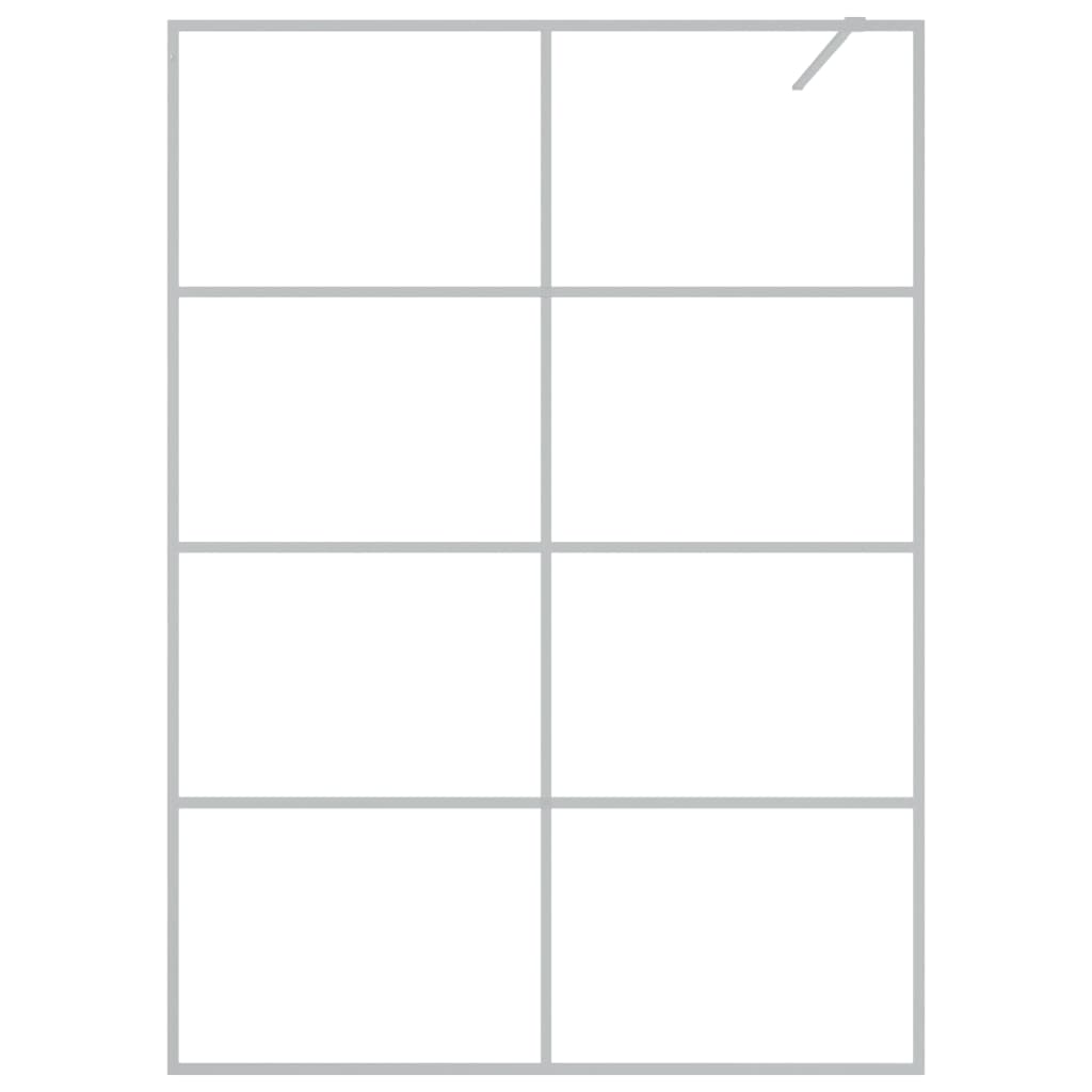 vidaXL Inloopdouchewand 140x195 cm transparant ESG-glas zilverkleurig afbeelding