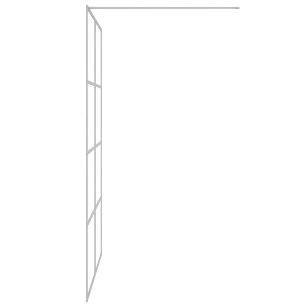 Paravan duș walk-in argintiu 140x195 cm sticlă ESG transparentă