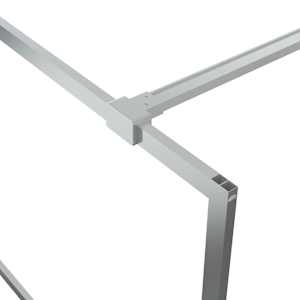 Sprchová zástěna walk-in stříbrná 140 x 195 cm čiré ESG sklo - obrázek 6