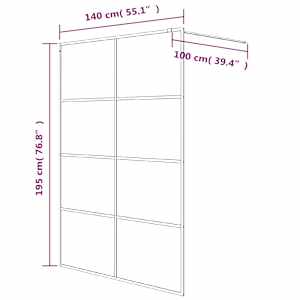 Sprchová zástěna walk-in stříbrná 140 x 195 cm čiré ESG sklo - obrázek 7