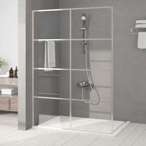 Sprchová zástěna walk-in stříbrná 140 x 195 cm čiré ESG sklo - obrázek 1