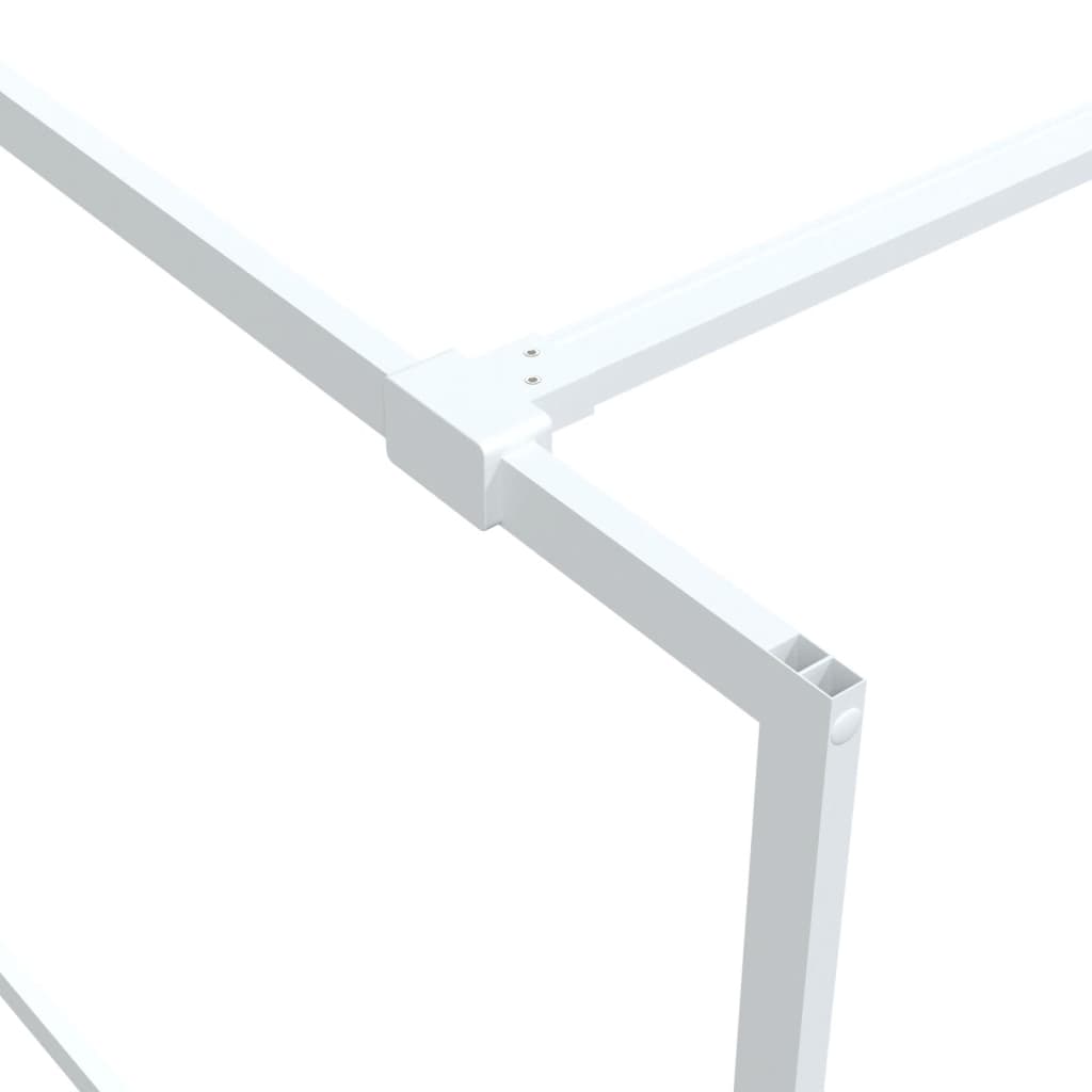 Sprchová zástěna walk-in bílá 90 x 195 cm čiré ESG sklo