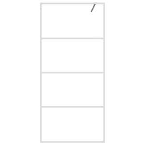 Sprchová zástěna walk-in bílá 90 x 195 cm čiré ESG sklo - obrázek 3