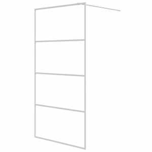 Sprchová zástěna walk-in bílá 100 x 195 cm čiré ESG sklo - obrázek 2