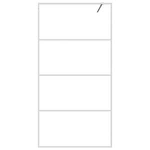 Sprchová zástěna walk-in bílá 100 x 195 cm čiré ESG sklo - obrázek 3