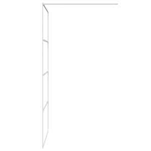 Sprchová zástěna walk-in bílá 100 x 195 cm čiré ESG sklo - obrázek 4