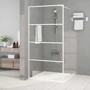 Sprchová zástěna walk-in bílá 100 x 195 cm čiré ESG sklo - obrázek 1