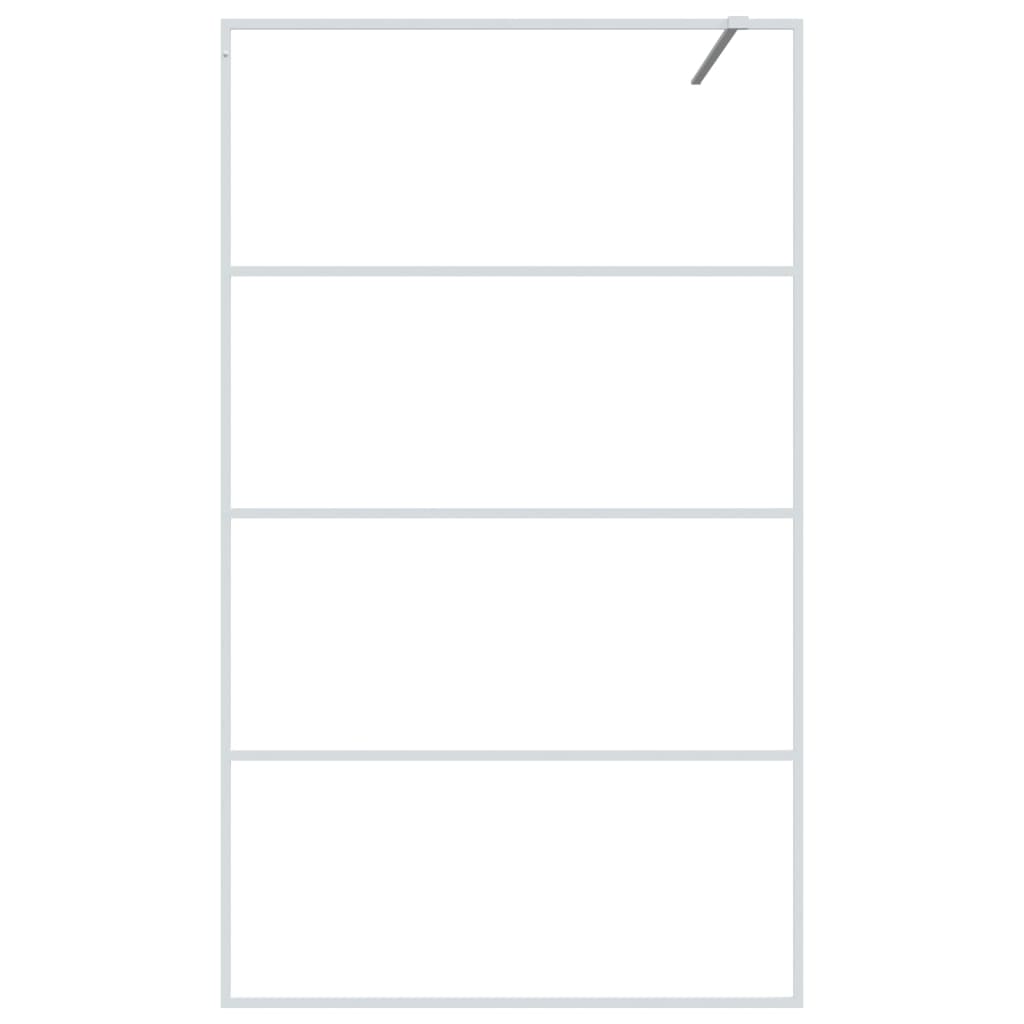 vidaXL Inloopdouchewand 115x195 cm transparant ESG-glas wit afbeelding