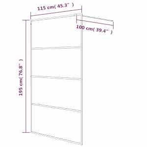 Sprchová zástěna walk-in bílá 115 x 195 cm čiré ESG sklo - obrázek 7