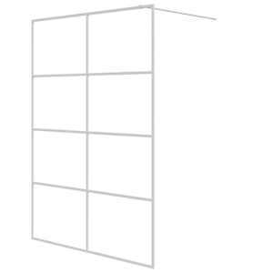 Sprchová zástěna walk-in bílá 140 x 195 cm čiré ESG sklo - obrázek 2