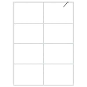 Sprchová zástěna walk-in bílá 140 x 195 cm čiré ESG sklo - obrázek 3