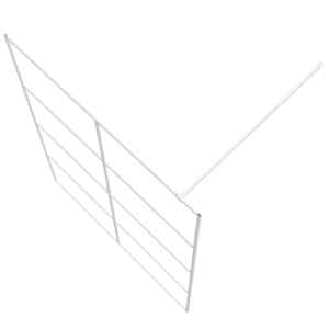 Sprchová zástěna walk-in bílá 140 x 195 cm čiré ESG sklo - obrázek 5