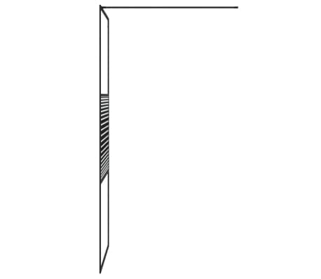 Paroi De Douche En Verre Noir – 115 X 195 Cm – Verre ESG Trempé Transparent – Aluminium